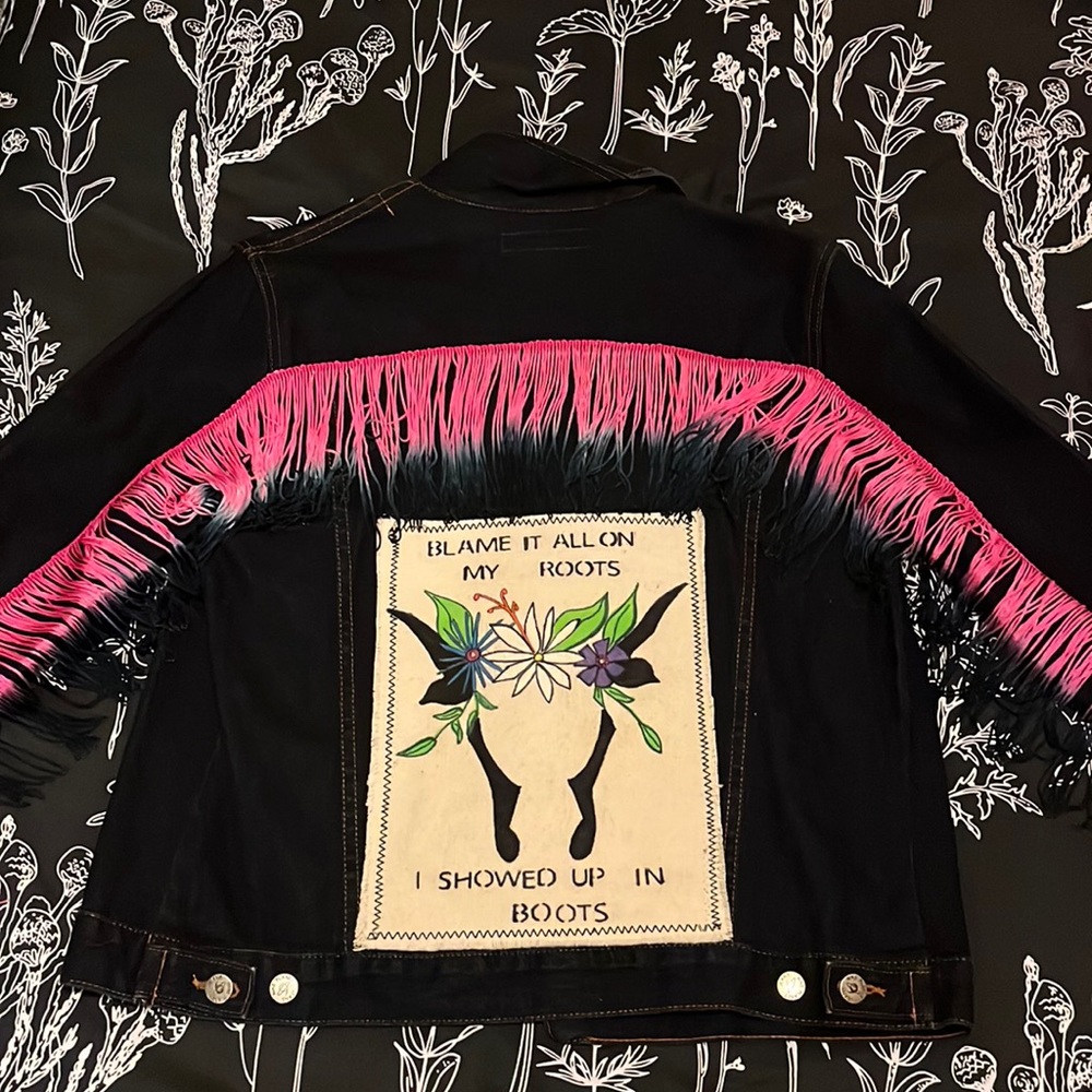 Fringe denim jacket